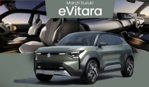 Maruti E-Vitara Electric SUV 2025 - Exterior with sleek grille-less front and modern alloy wheels